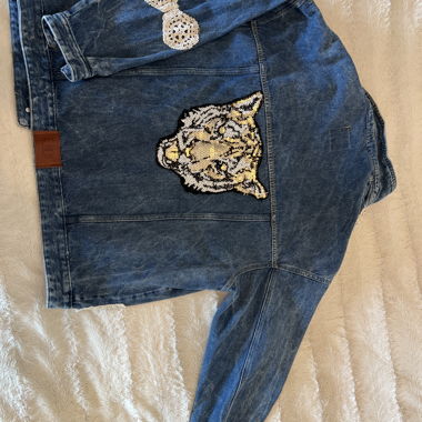 Veste en jean personnalisée oversize