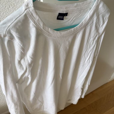 CECIL White Long-Sleeve T-Shirt Gr. L