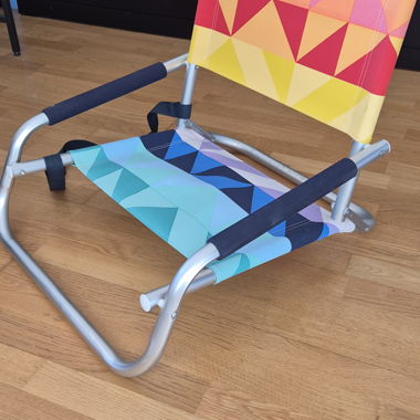 Folding chair with aluminium frame