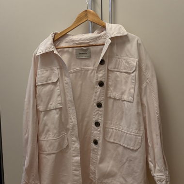Leichte Overshirt-Jacke rosa