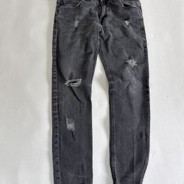 Zara Man Distressed Grey Jeans