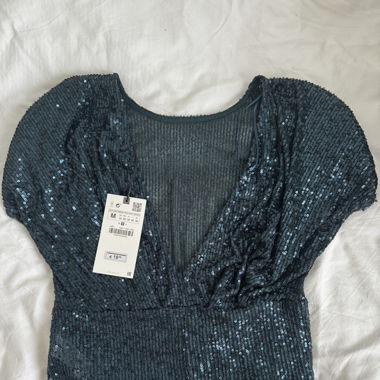 Zara Top with Ruffles  M (Brand New with Tags)