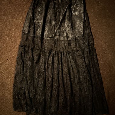 Gonna midi nera in pizzo XXL