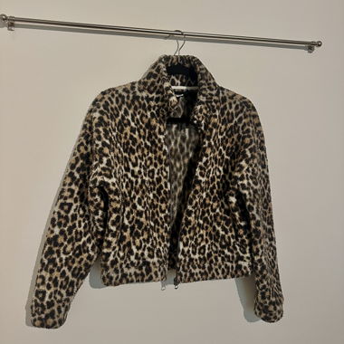 American Eagle Leopard Print Zip-Up – Size XS