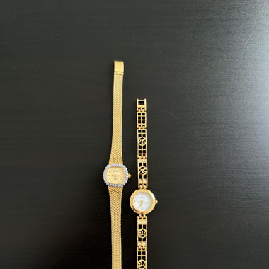 Golden Vintage Watch – Rhinestone Dream