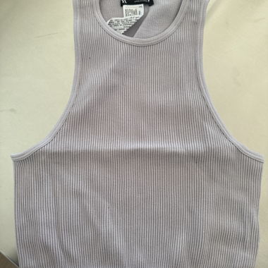 ZARA ribbed lilac crop top