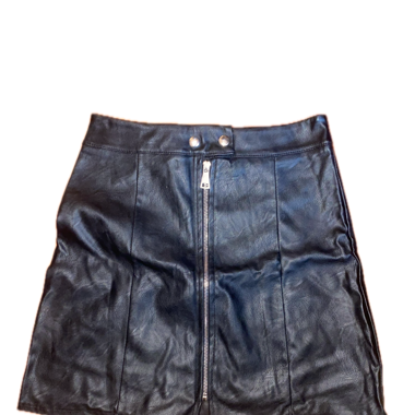 Black Skirt with Full Front Zipper – Size EU40 