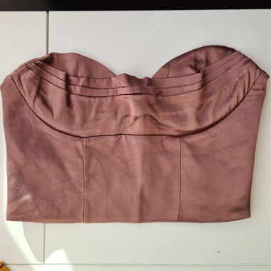 Zara Satin Corset Crop Top