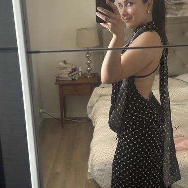 Maxikleid mit Trägern Tupfenmuster 