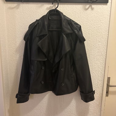 Black faux leather jacket