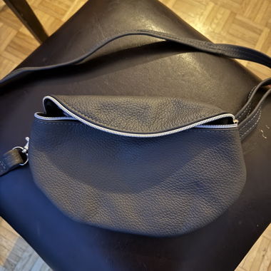Taupe Leather Fanny Pack