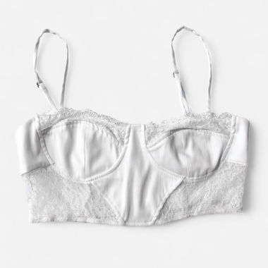 Top Soutien-gorge Balconnet en Dentelle Satinée