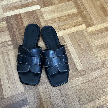 Sandali in pelle nera H&M Premium selection 