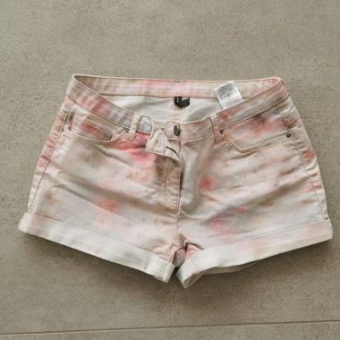 Corto di jeans tie-dye