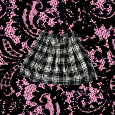 Karierter Vintage Faltenrock