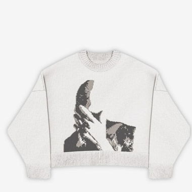 Hellgrauer Pullover Frank ocean motiv 