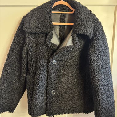 wendbare Teddy-/ Lederjacke