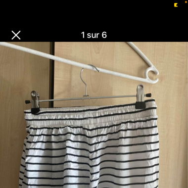 Short blanc rayé gr 36 