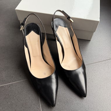 Décolleté slingback nere 41