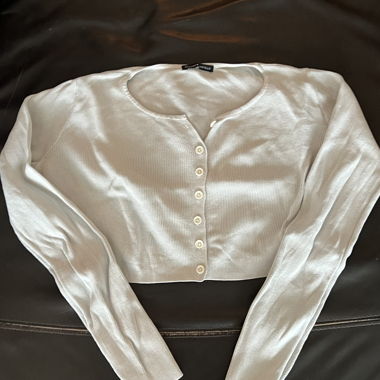 white cardigan