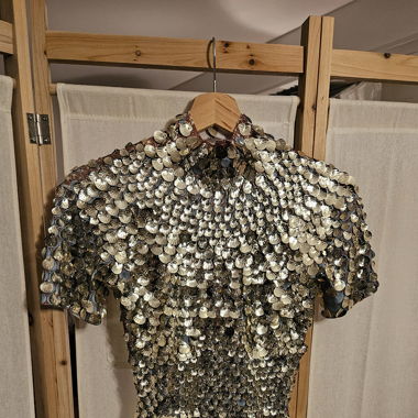 Festival mermaid kleid muschel pailetten, strechty