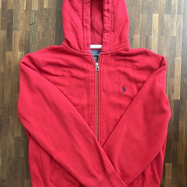 Red Polo Ralph Lauren Zipper Hoodie