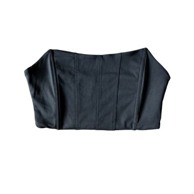 Top a fascia nero stile corsetto