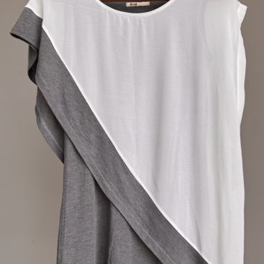 Abito estivo “BIG STAR” grigio/bianco Taglia S
