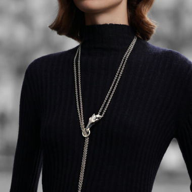 Hermès silver necklace Galop