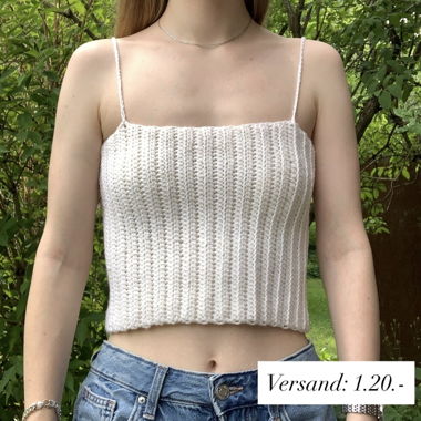 Gehäkeltes Bandeau-Top / Tube Top mit Trägern