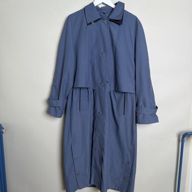 Blue trench coat