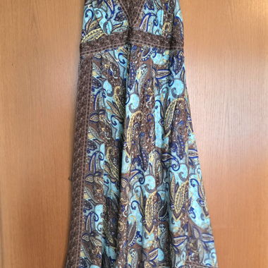 Long Paisley Print Dress