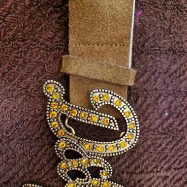 Ceinture camel vintage