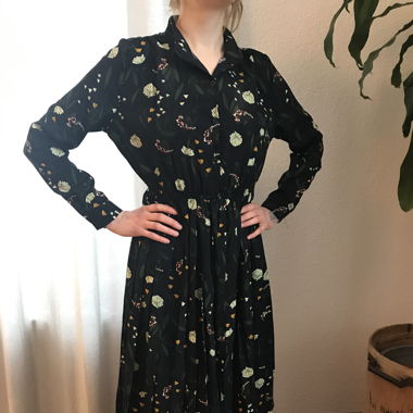 Kleid, mit Natur Print, M
