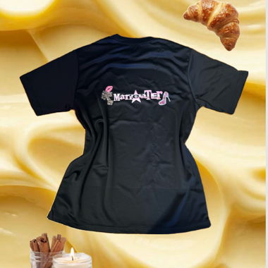 Schwarzes T-Shirt mit Print
