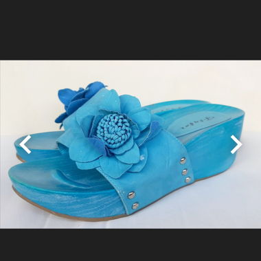 Blue Platform Sandals