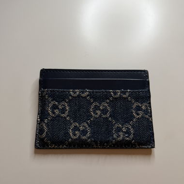 Portacarte Gucci in denim