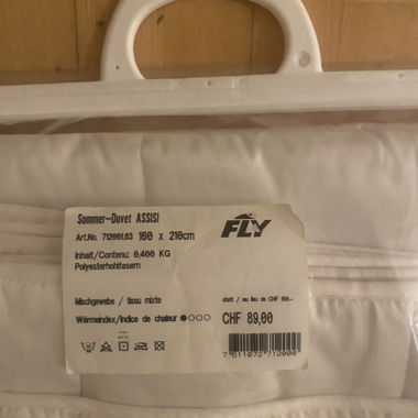 Summer Duvet ASSISI 160x210 NEW