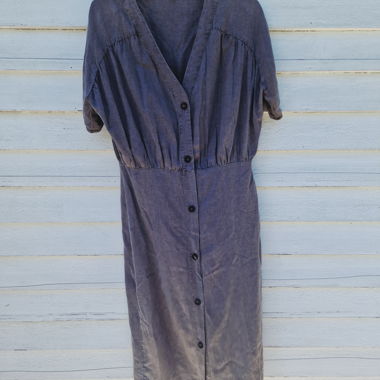 Robe chemise gris foncé