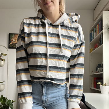 Gestreifter Hoodie