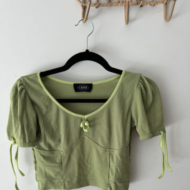 Green Crop Top