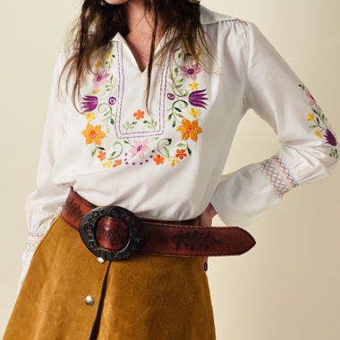 Vintage Flower Blouse ca. Ende 60er. 