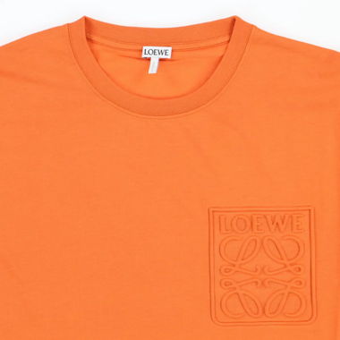 T-shirt arancione Loewe con logo ricamato