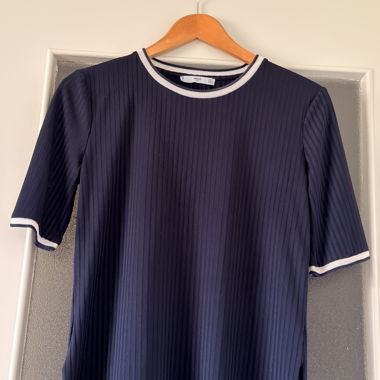 Navy pleated MNG top
