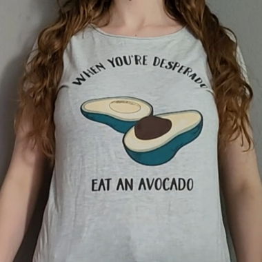 T-shirt humour avocado vert
