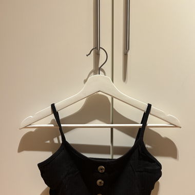 Schwarzes Crop-Top