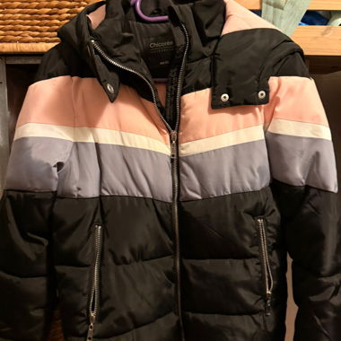 Chicorée quilted jacket with colour stripe