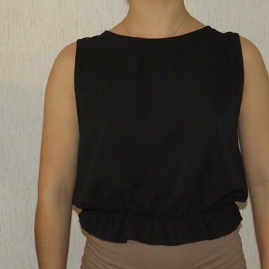 Blouse noire transparente 