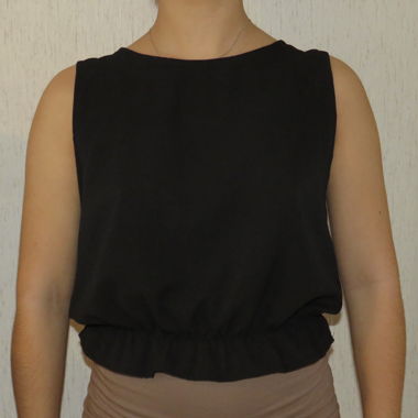 Blouse noire transparente 