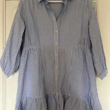Zara Gestreiftes Hemdblusenkleid